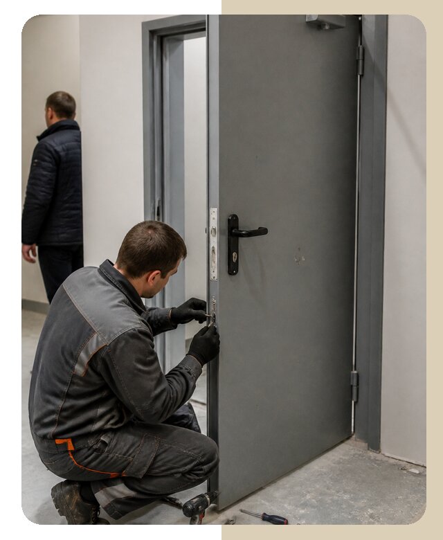 Ремонт противопожарной двери в Комсомольске-на-Амуре по цене 6633 р. | ДвериЛегко-Кмс